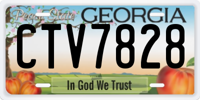 GA license plate CTV7828