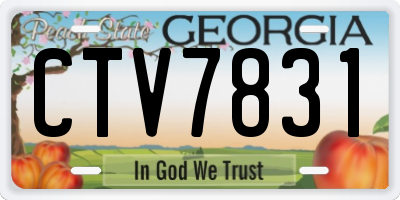 GA license plate CTV7831