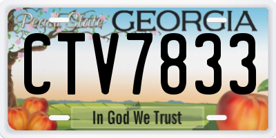 GA license plate CTV7833