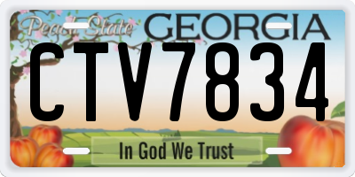 GA license plate CTV7834