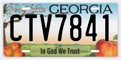 GA license plate CTV7841