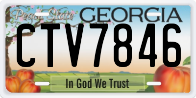 GA license plate CTV7846