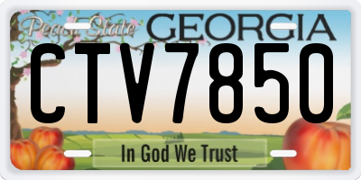 GA license plate CTV7850