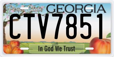 GA license plate CTV7851