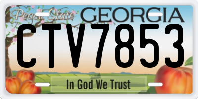 GA license plate CTV7853