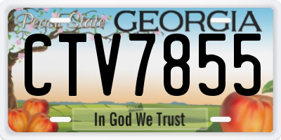 GA license plate CTV7855