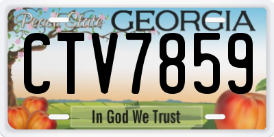 GA license plate CTV7859