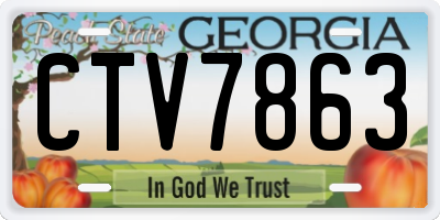 GA license plate CTV7863