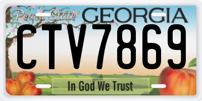 GA license plate CTV7869