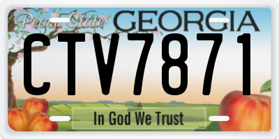 GA license plate CTV7871