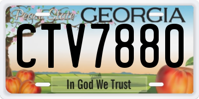 GA license plate CTV7880
