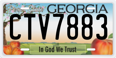 GA license plate CTV7883