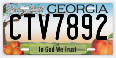 GA license plate CTV7892