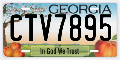 GA license plate CTV7895