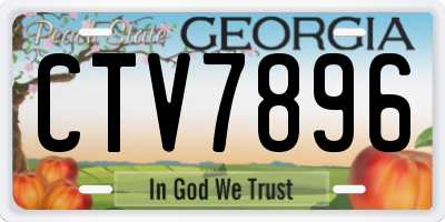 GA license plate CTV7896