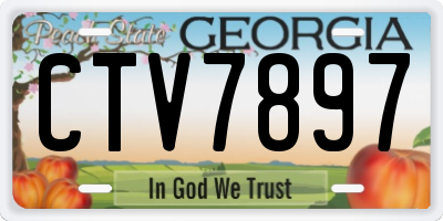 GA license plate CTV7897
