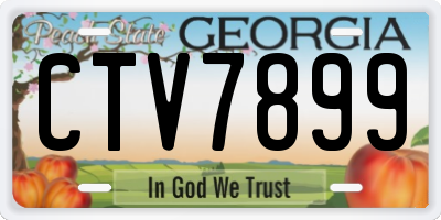 GA license plate CTV7899