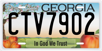 GA license plate CTV7902