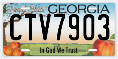 GA license plate CTV7903