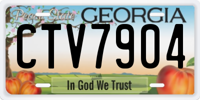 GA license plate CTV7904