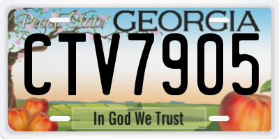 GA license plate CTV7905