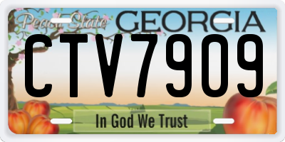 GA license plate CTV7909