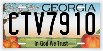 GA license plate CTV7910