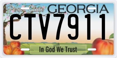 GA license plate CTV7911