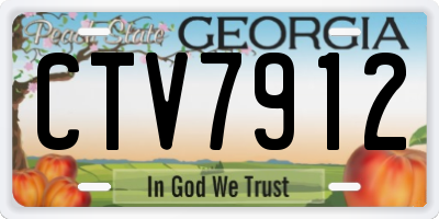 GA license plate CTV7912