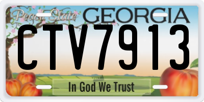 GA license plate CTV7913