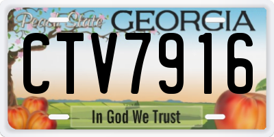 GA license plate CTV7916