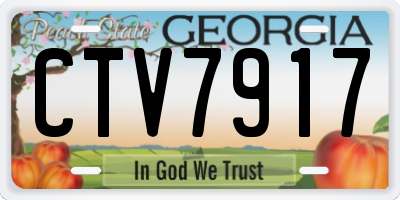 GA license plate CTV7917