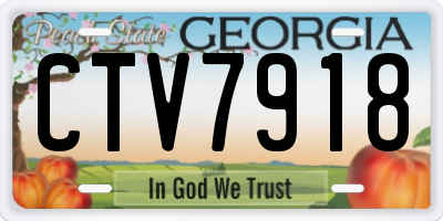 GA license plate CTV7918