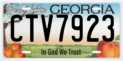 GA license plate CTV7923