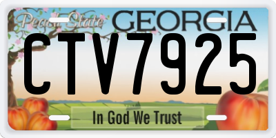 GA license plate CTV7925