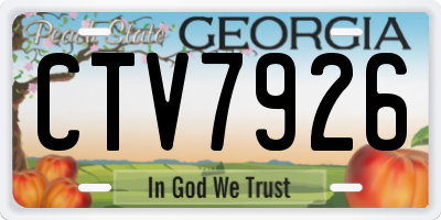 GA license plate CTV7926