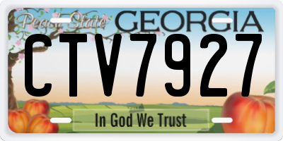 GA license plate CTV7927