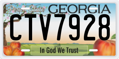 GA license plate CTV7928
