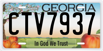 GA license plate CTV7937