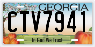 GA license plate CTV7941