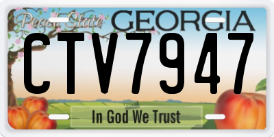 GA license plate CTV7947