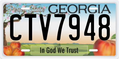 GA license plate CTV7948