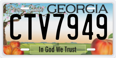 GA license plate CTV7949