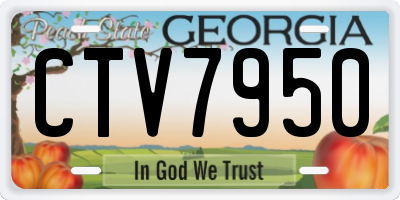 GA license plate CTV7950