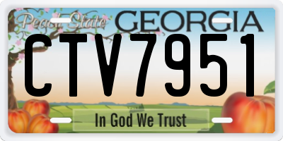 GA license plate CTV7951