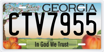 GA license plate CTV7955