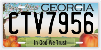 GA license plate CTV7956