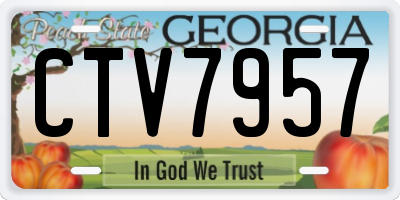GA license plate CTV7957