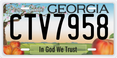 GA license plate CTV7958