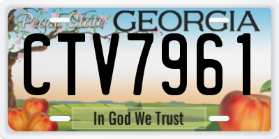 GA license plate CTV7961